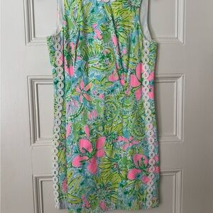 Lilly Pulitzer Tropical Floral Mini Dress - Pink and Green